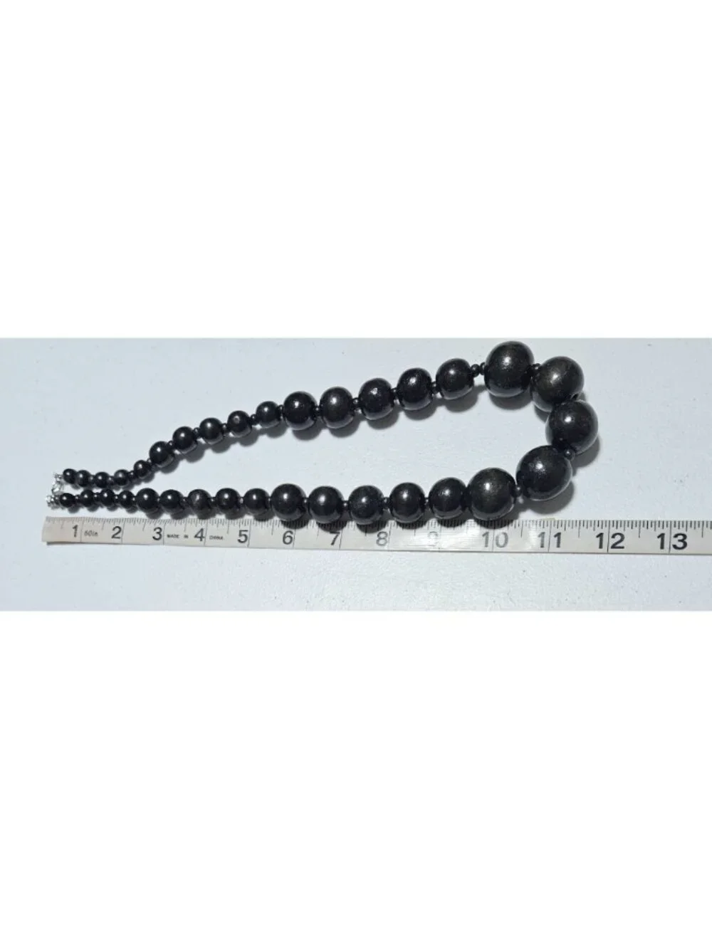Vintage Black Beaded Necklace Classic Minimalist Retro Fashion Jewelry Women